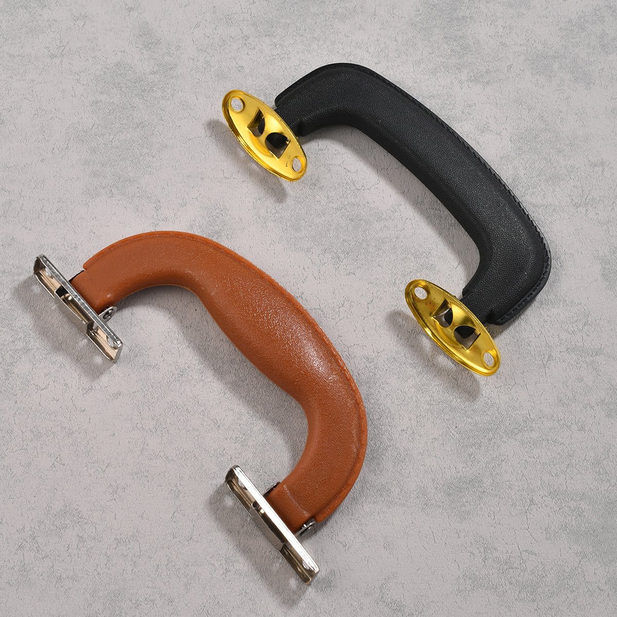 New Chinese-style home decoration hardware, antique leather box accessories, imitation leather, plastic, retro handle accessories, die-casting home furnishings Specification drawing
