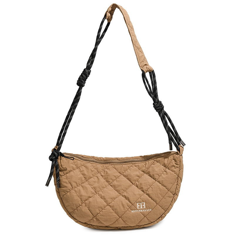 Simple and versatile crossbody bag, women's underarm dumpling bag, large-capacity single-shoulder bag, commuting bag, sports fabric backpack trend Item Picture