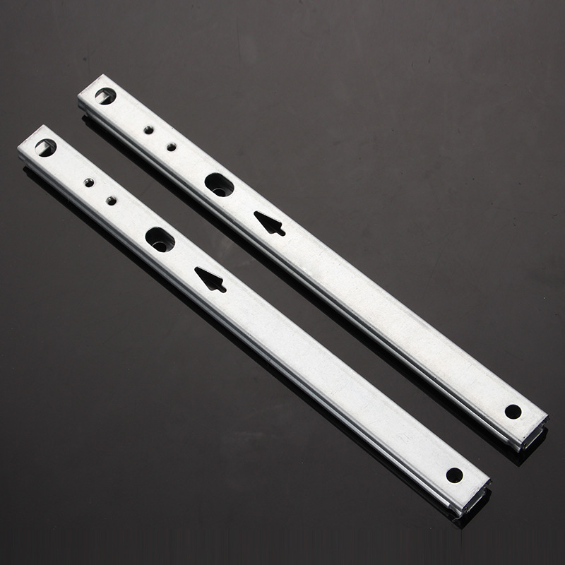Factory direct sales: 17mm ball slide drawer slide rail mini guide rail, two-section ultra-narrow reinforced thickened version, thickness 1.0 details Picture