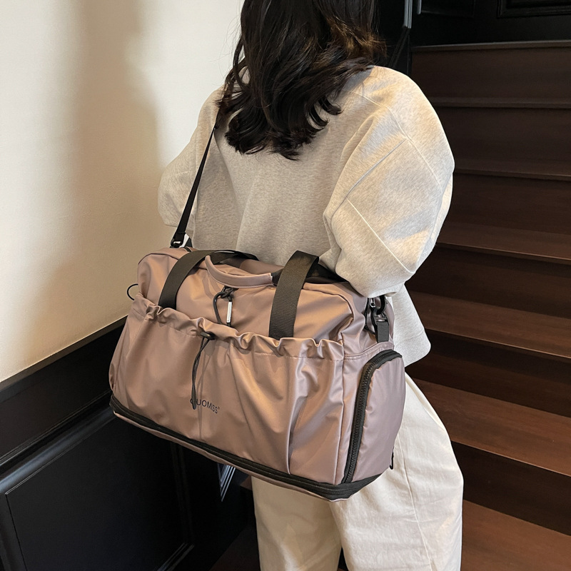 Cross-border dry-wet separation fitness bag, large-capacity multi-functional business trip luggage bag, expandable lightweight short-distance travel bag Specification drawing
