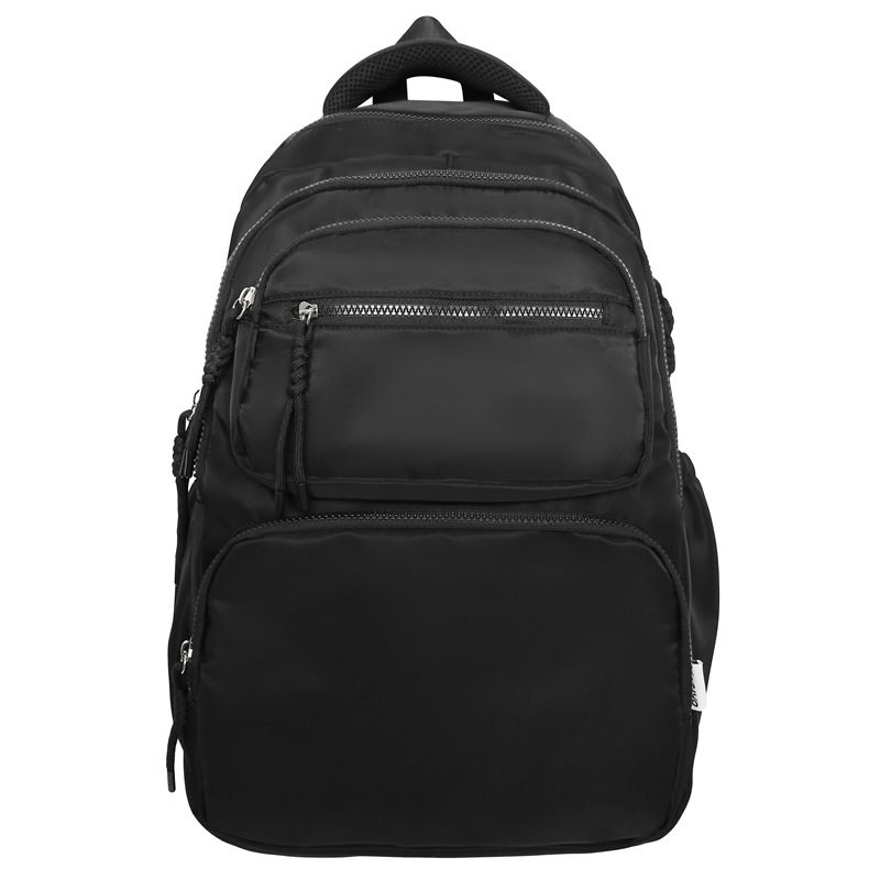 Nylon student schoolbags, large-capacity, dirt-resistant, simple, high-appearance-level backpacks, lightweight short-distance travel backpacks, computer bags Item Picture