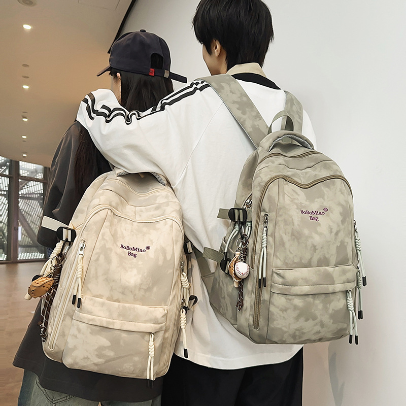 Schoolbag for junior high school girls: Versatile, stylish, durable, large capacity, high appearance level. New backpack for boys: dirt-resistant details Picture