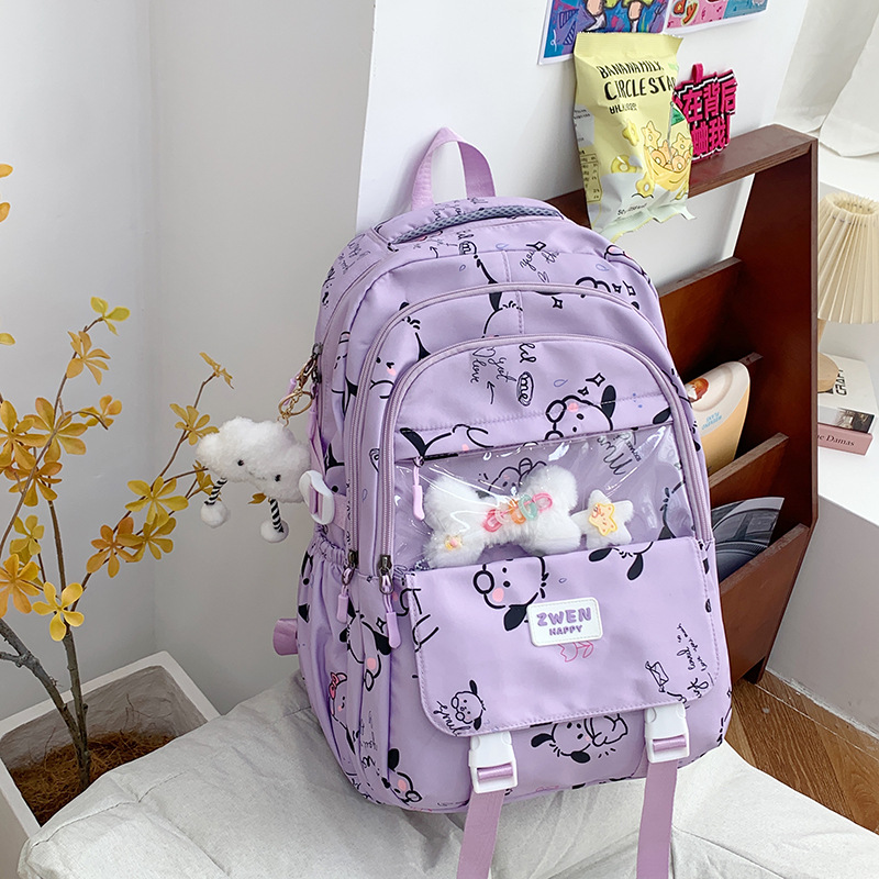 The new forest-themed backpack for junior high school, senior high school and college students with cartoon prints, high appearance level, large capacity and dirt-resistant Specification drawing
