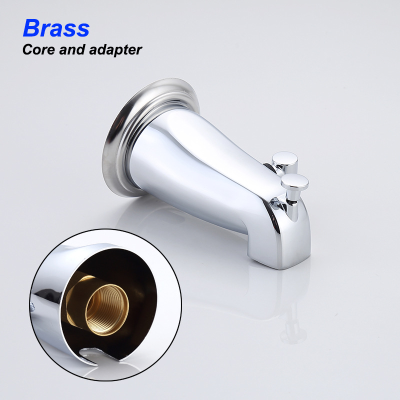 Cross-border best-selling concealed bathtub faucet lift dual-function bottom water outlet hose steering device with American-style showerhead set details Picture