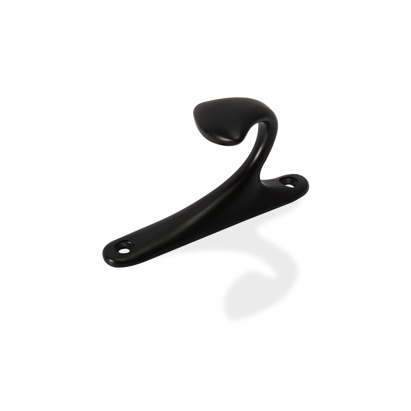 Zinc alloy coat hook, European-style simple cabinet hook, wardrobe door rear hanging coat hook, one-piece formed single hook Item Picture