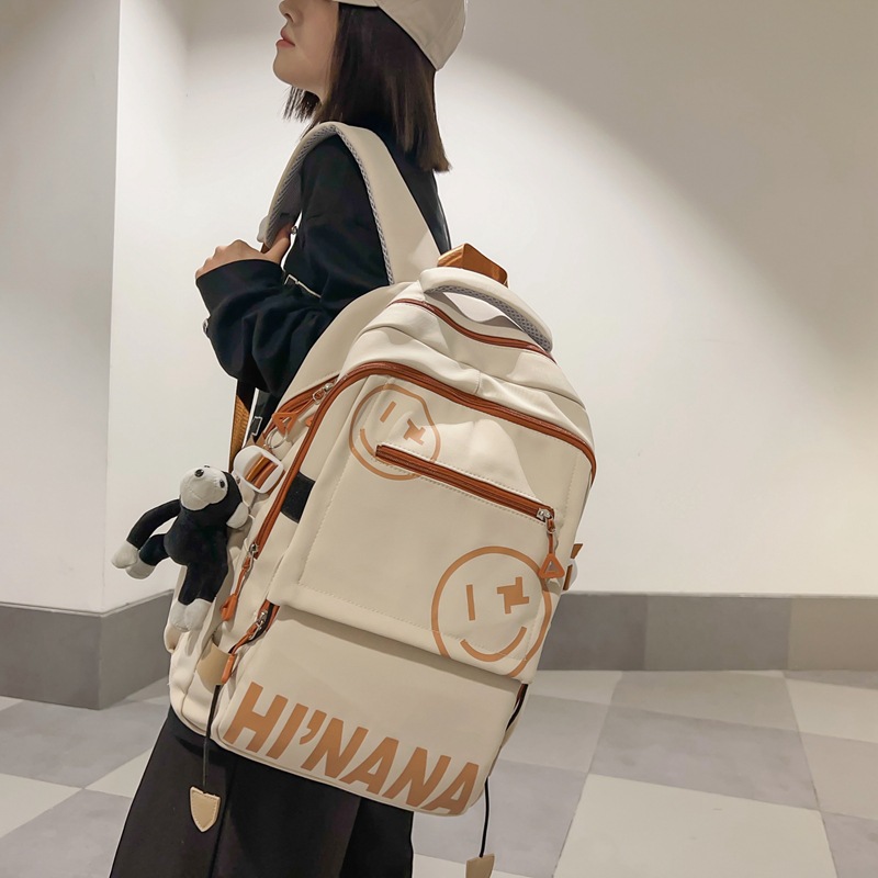 Junior high school schoolbags, Japanese-style college students, high school students' niche large-capacity backpacks, retro computer backpacks, American-style travel backpacks details Picture