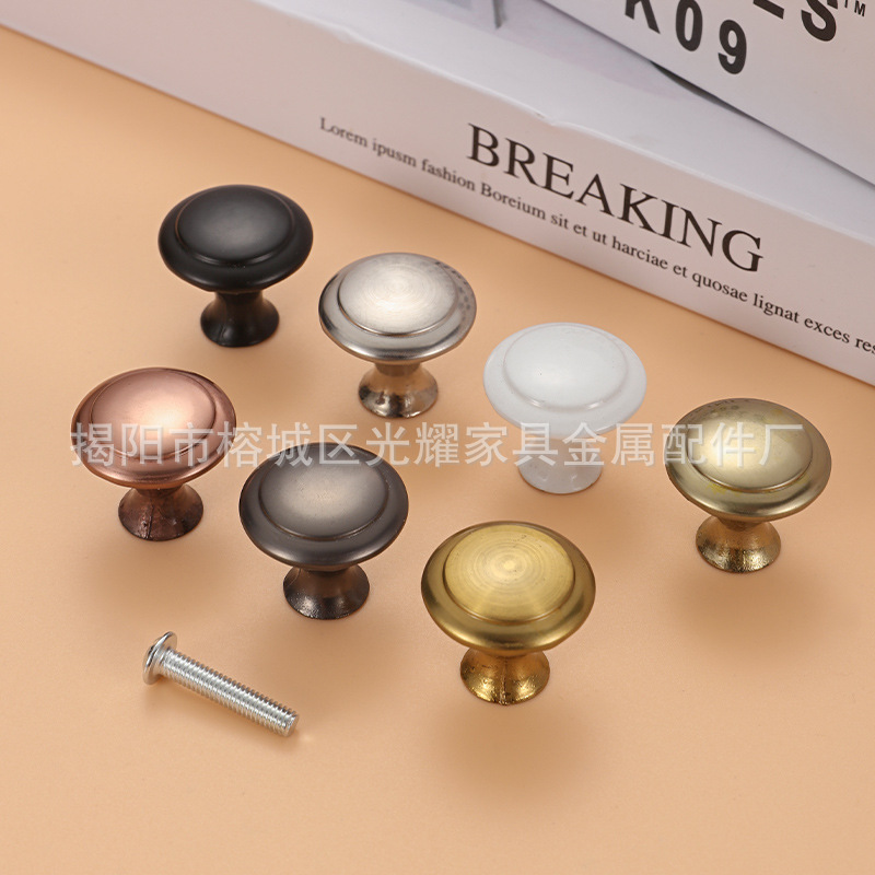 Stainless steel single-hole small handle, metal round mushroom head, TV cabinet, shoe cabinet, kitchen cabinet drawer door, zinc alloy handle Application Scenario