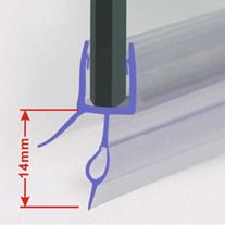 Cross-border best-selling bathroom with water barrier strip under the door, waterproof sealing strip at the bottom edge of the glass door, double soft edge for water sweeping full figure