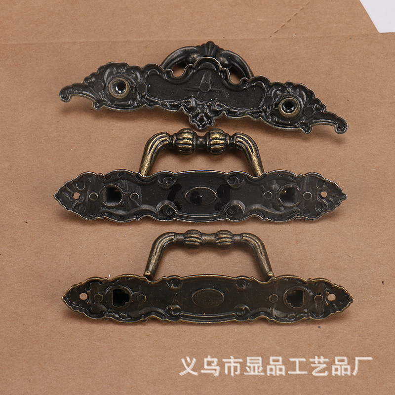 Factory direct supply of bronze handles, antique furniture, zinc alloy handles, wooden boxes, gift boxes and handles Specification drawing