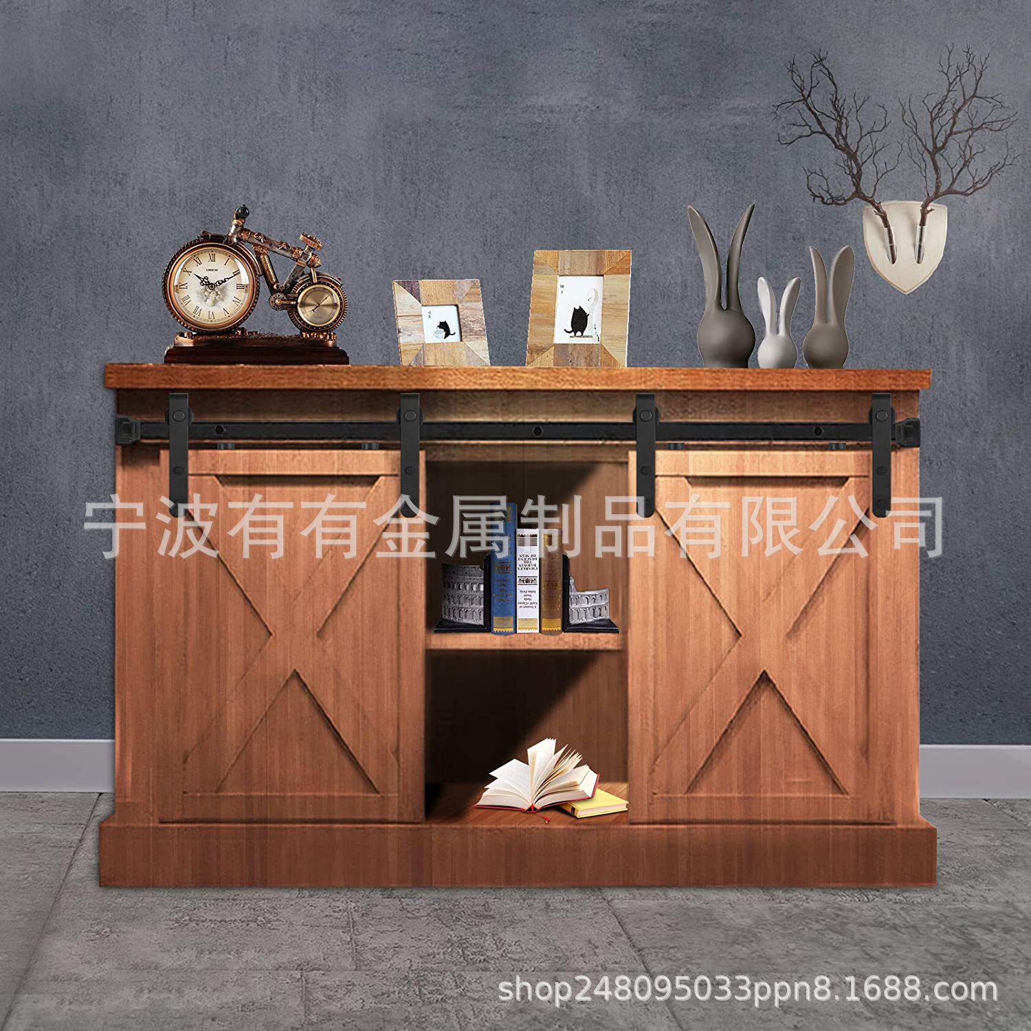 Wholesale hanging rails, sliding tracks, sliding doors, folding doors, mini cabinets, barn doors, TV cabinets, barn door hardware accessories Application Scenario