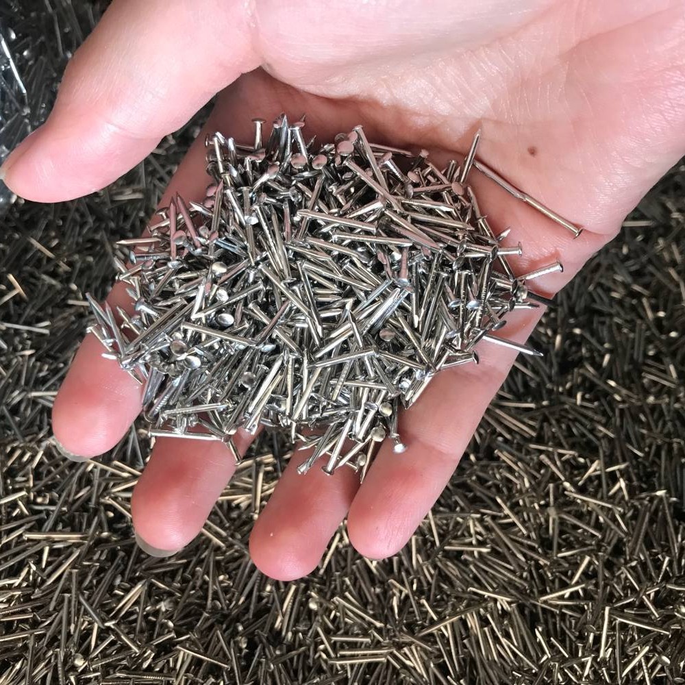 Nickel-plated high-quality round head nails, wooden box nails, photo frame accessories, nameplates, small nails, furniture hinges, copper-plated nails, silver Specification drawing