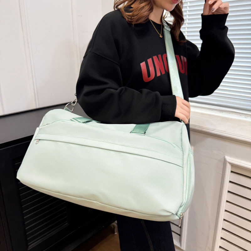 Ladies' fitness and yoga bags, large-capacity casual travel bags, men's dry and wet separated Oxford cloth hand-held luggage bags Specification drawing