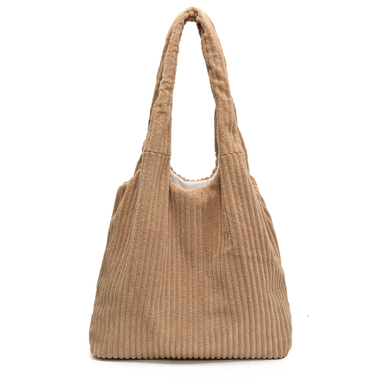 Fashionable velvet large-capacity bucket bag 2024, a new Korean style fashionable single-shoulder underarm bag with a trendy texture for women Item Picture