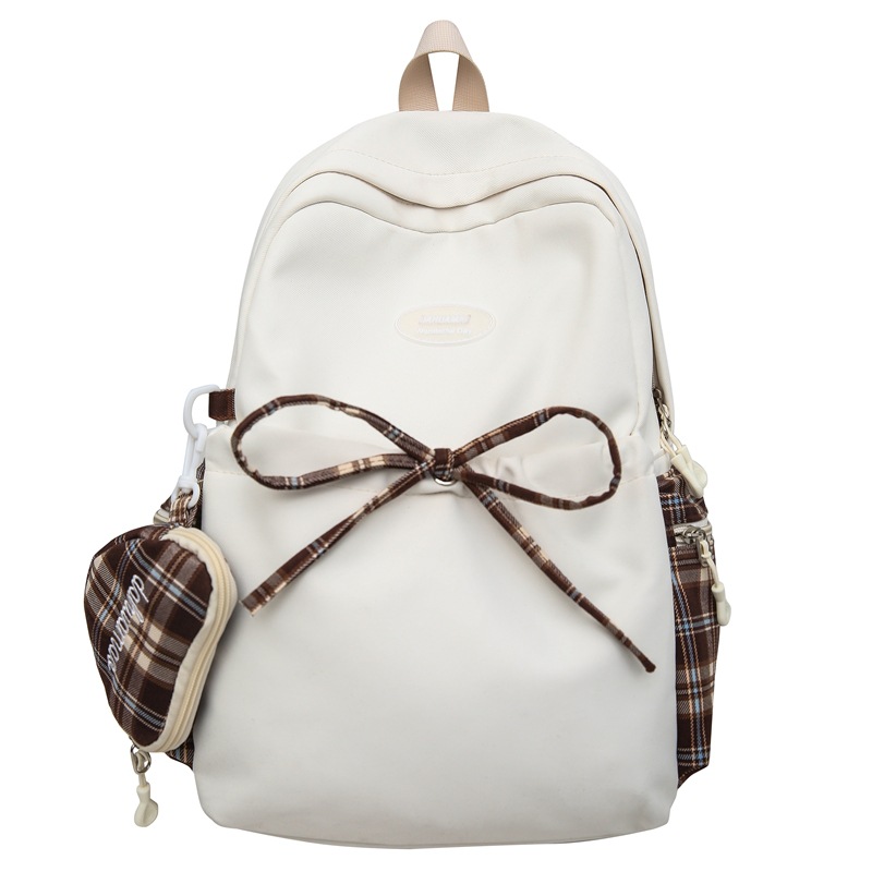 2024 New large-capacity schoolbag, niche design, student lightweight backpack, bow, casual storage backpack Item Picture