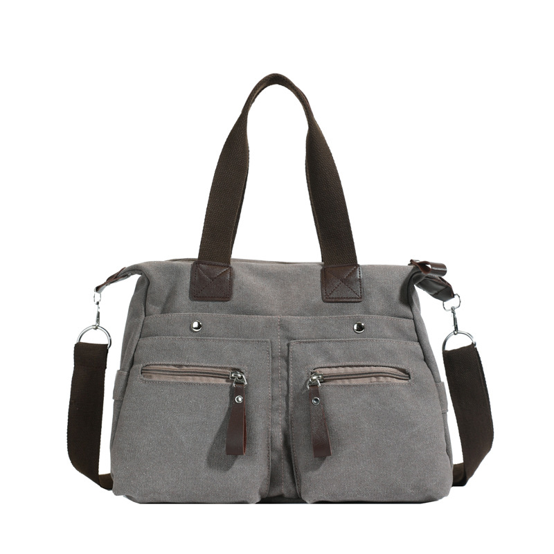 Tote Women's Bag 2024 Winter New large-capacity commuting single-shoulder canvas bag, fashionable large bag, versatile single-shoulder bag Item Picture