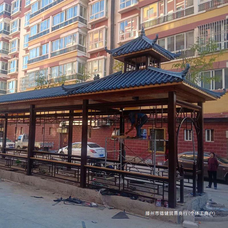 Antique tiles, resin tiles, integrated eave tiles, decorative plastic tiles, storefront tiles, ancient building glazed wall tiles, small blue tiles Specification drawing