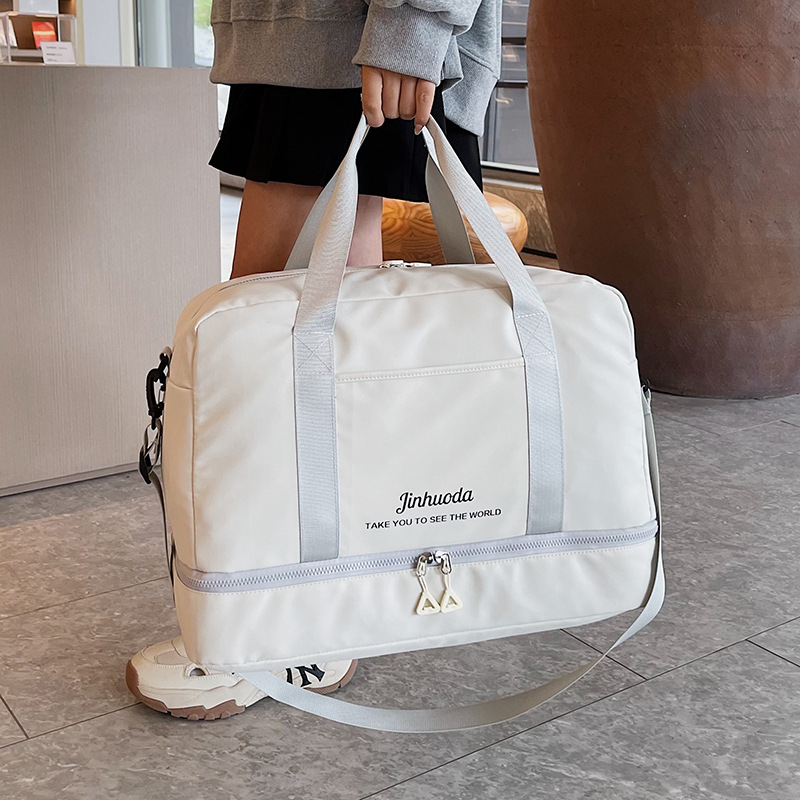 Dry-wet separation yoga swimming fitness bag, fashionable travel bag 2025, short distance set, trolley case, large capacity luggage bag Application Scenario