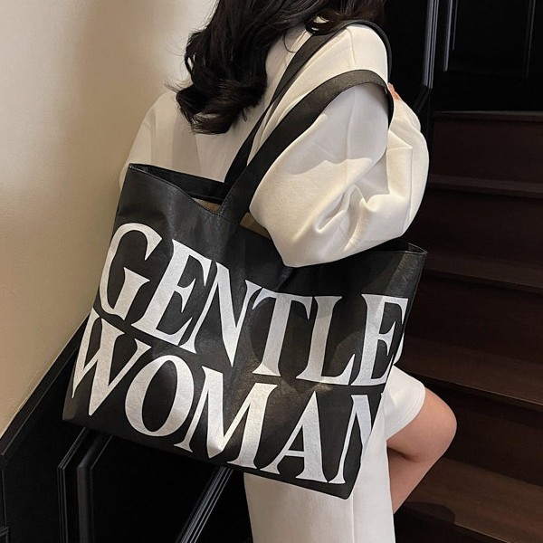 Dupont paper and fabric bag with large capacity for students' classes 2024 summer new Tote bag, fashionable single-shoulder handbag details Picture
