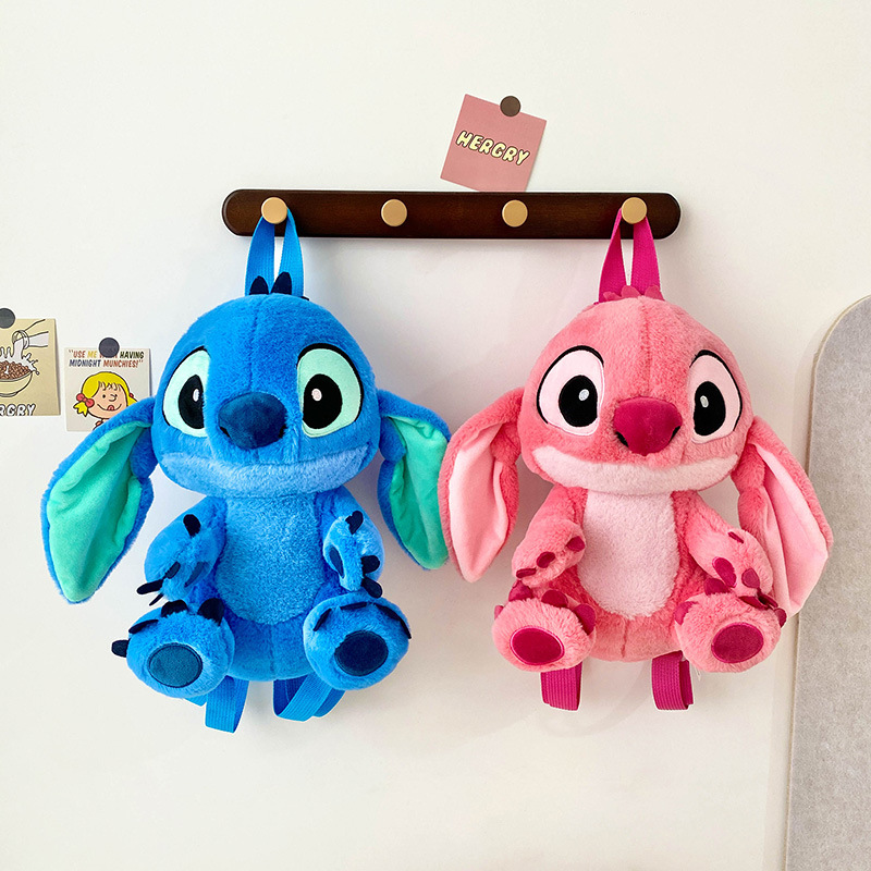 New blue Zai Zai backpack, cartoon plush toy doll, storage bag, claw machine doll, exchange for cross-border wholesale full figure