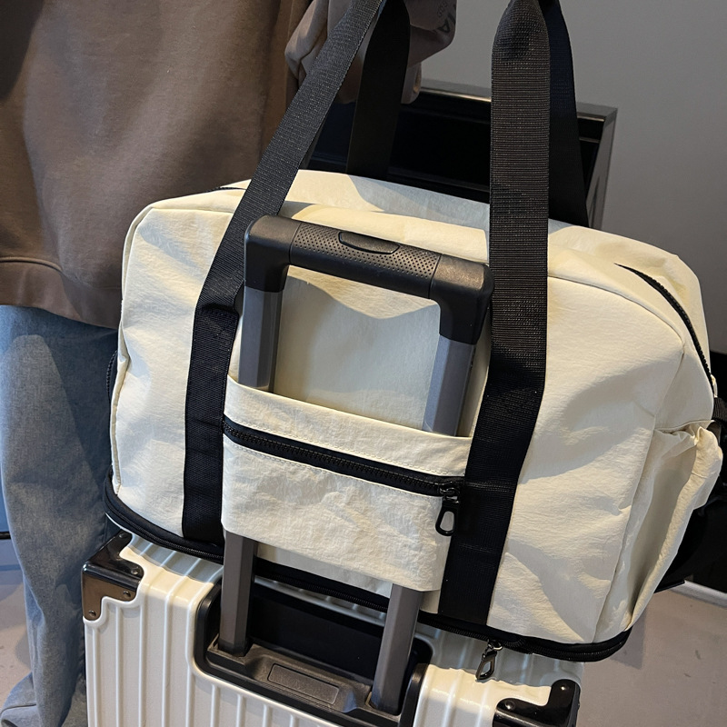 Expandable luggage bag, large-capacity short-distance hand-held travel bag for women, lightweight dry-wet separation yoga and fitness bag for women details Picture