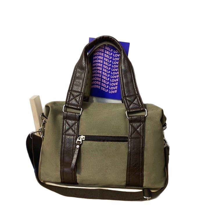 Retro large-capacity travel bags, luggage bags, fashionable and trendy canvas bags, men's bags, shoulder bags, casual handbags, women's bags Item Picture