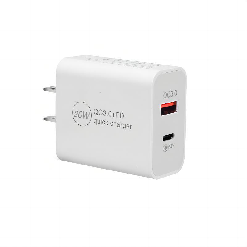 The PD20W dual-port A+C charger with QC3.0 protocol fast charging is suitable for the new Apple and Huawei mobile phone chargers Item Picture