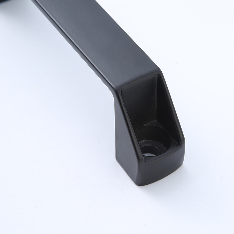 LS522 aluminum alloy handle, thickened plastic nylon handle, machine tool cabinet door handle, toolbox middle cabinet handle Specification drawing
