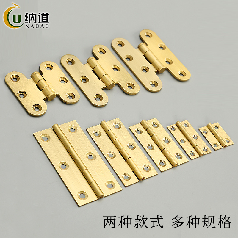 In stock, there are thickened brass butterfly folding hinges for antique furniture, small loose-leaf wardrobe doors, and hinged folding doors details Picture