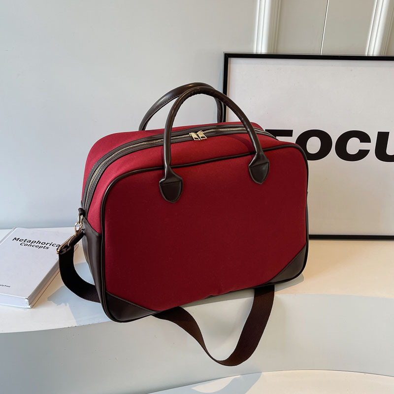 2025 New Korean-style retro travel bag, trendy hand-held yoga and fitness bag, single-shoulder crossbody canvas storage bag full figure