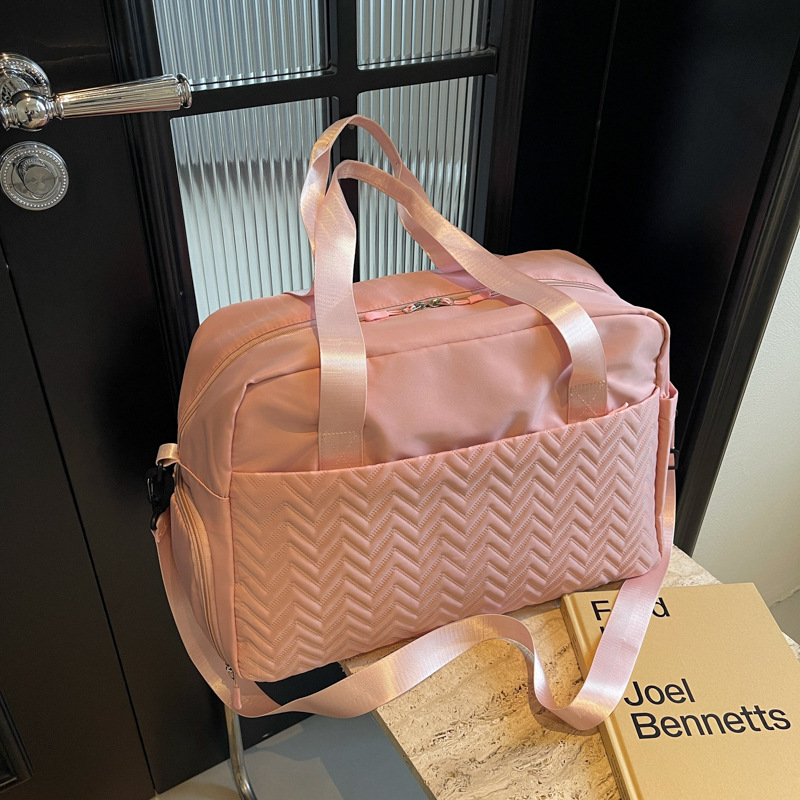 Large-capacity solid-color simple hand-held travel bag for women, dry and wet separated boarding luggage bag, Korean-style yoga fitness bag full figure