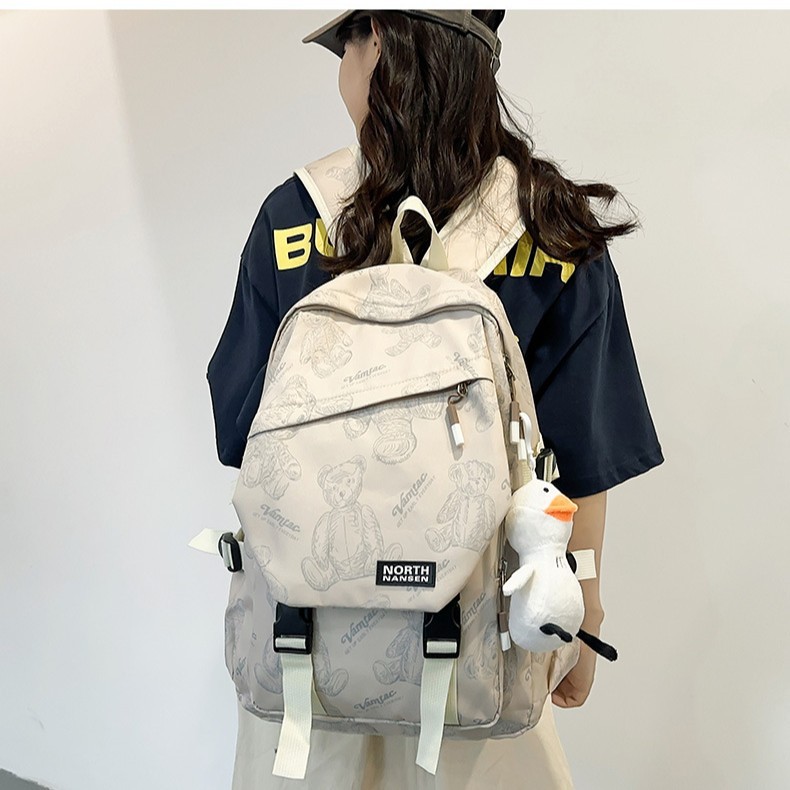 Japanese-style fresh and clean campus trend student schoolbag, large-capacity fashionable backpack, casual commuting backpack Specification drawing