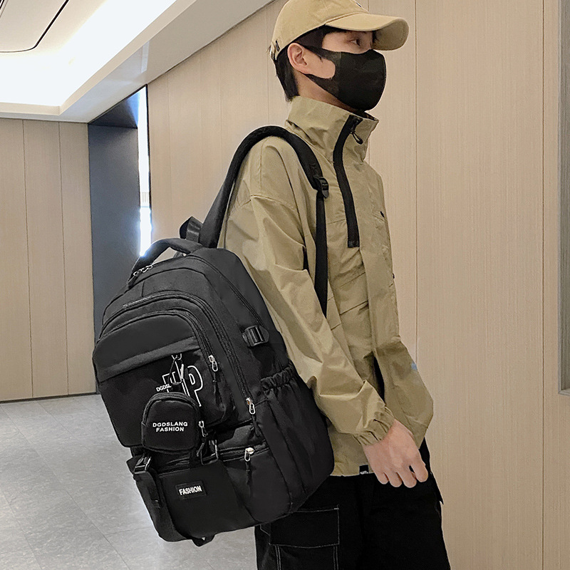 Color-blocking backpacks for female students, school-style, niche, lightweight backpacks, simple and casual backpacks for junior and senior high school students Application Scenario