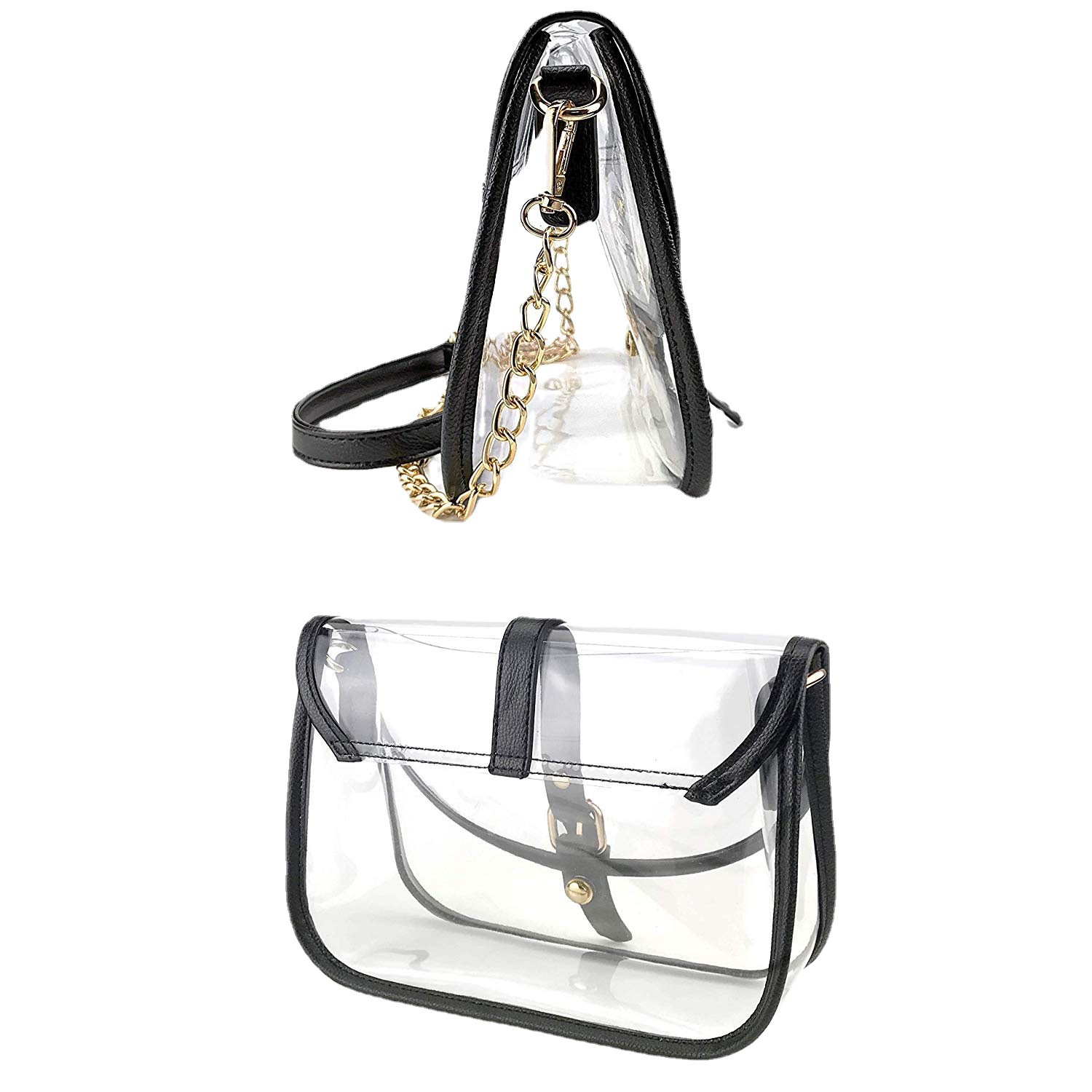 Amazon's new transparent PVC fashionable women's single-shoulder bag, transparent crossbody bag and travel storage bag processing and customization Item Picture