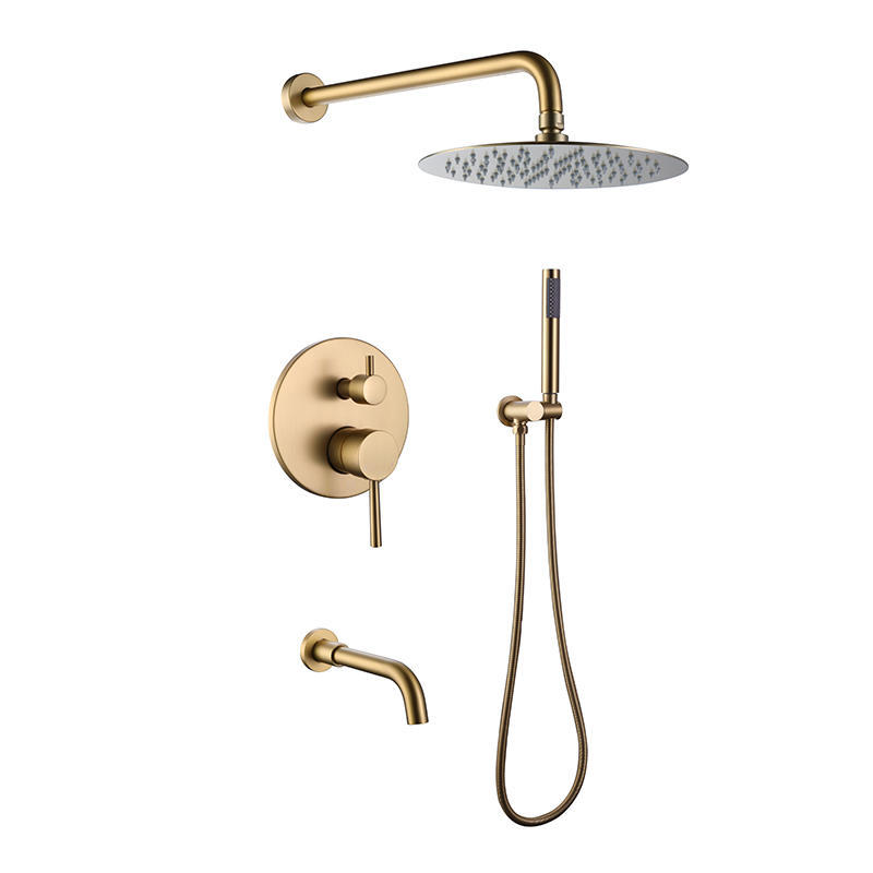 Cross-border Australian and American standard all-copper concealed pre-embedded wall-mounted pressurized shower head faucet nozzle household set details Picture