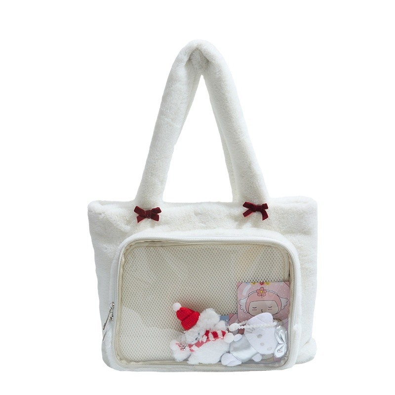 Fashionable Internet celebrity fresh and sweet cartoon pain bag, versatile Japanese anime single-shoulder bag, black ins double-sided single-shoulder bag Item Picture
