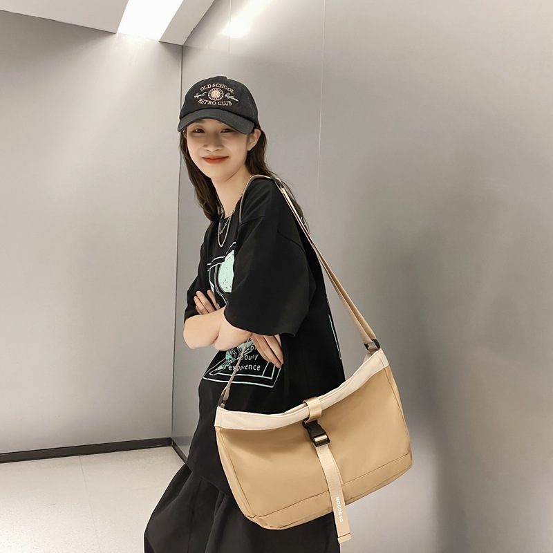 Large-capacity crossbody bag for men and women, Korean-style workwear-style single-shoulder bag, Japanese-style trendy casual backpack, fashionable messenger bag details Picture