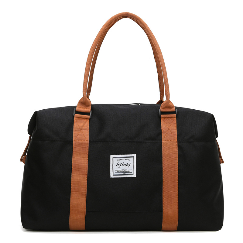 Short-distance color-blocking business trip bags for men and women, dry and wet separation yoga training bags, sports bags, letter swimming and fitness bags Item Picture