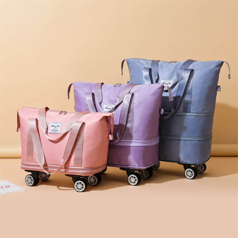 Universal wheel travel bag, light and portable luggage bag, storage bag, maternity bag, dry and wet separation, large-capacity fitness yoga bag full figure
