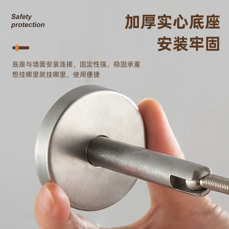 Wholesale of cross-border stainless steel suspended wire rope hanging curtain rods for balconies and bathrooms Application Scenario
