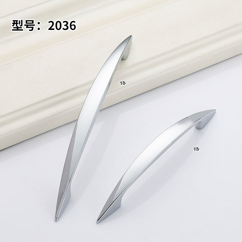 Modern and simple kitchen cabinets, wardrobe handles, drawers, shoe cabinets, cabinet door handles, zinc alloy furniture hardware details Picture