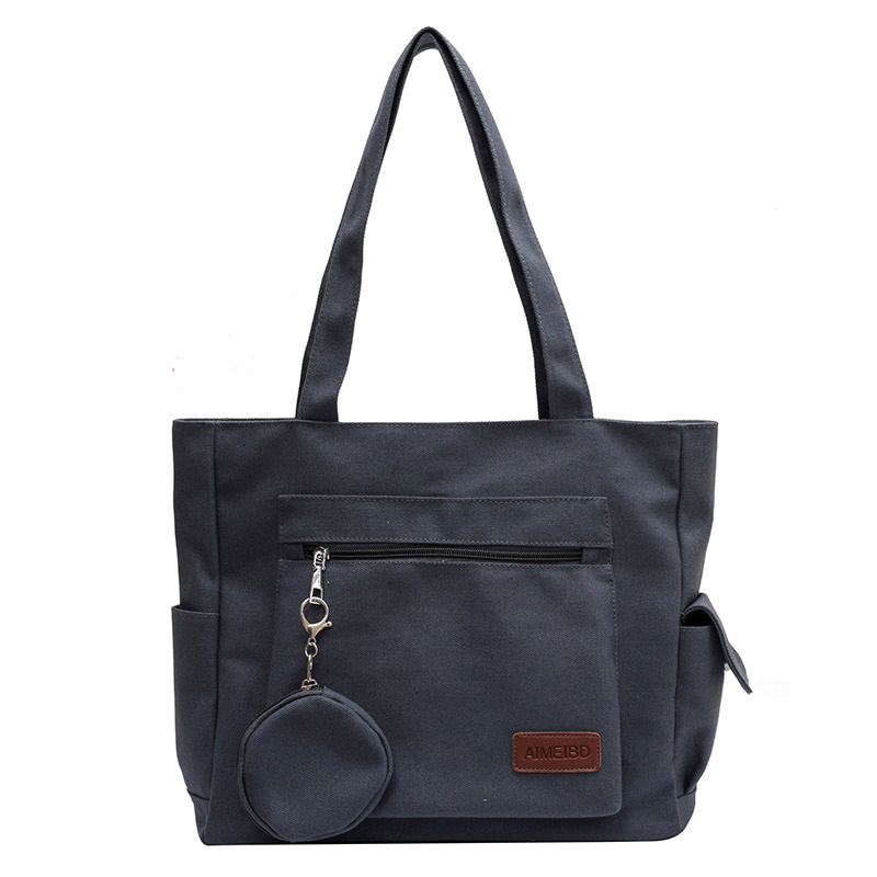 A large-capacity canvas bag for women, a new Spring/Summer 2025 Japanese-style casual Instagram commuting tote bag for college students Item Picture