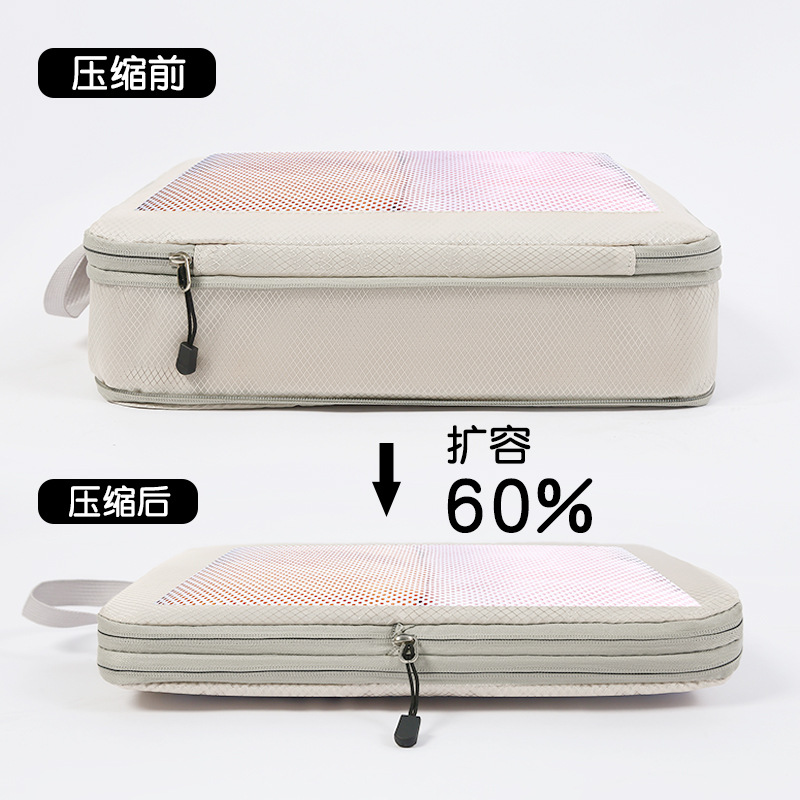 Cross-border travel storage bag compression set, waterproof thickened clothing, underwear, shoes, separate packing, luggage storage bag details Picture