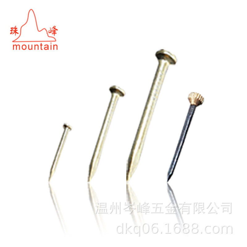 Factory direct sales and wholesale of high-quality iron nails, black copper-head nails, golden nails, photo frame hook nails details Picture