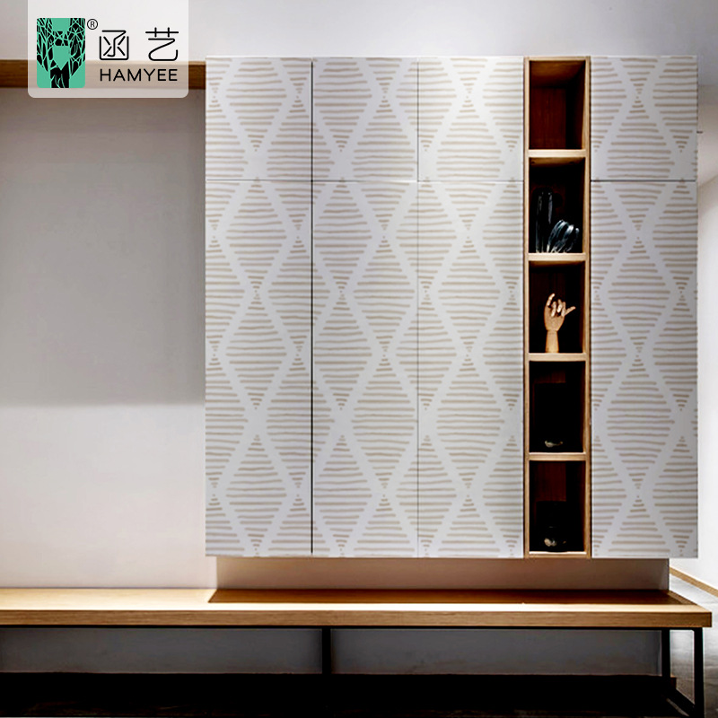 Cross-border European striped self-adhesive wallpaper, household self-adhesive wallpaper, bedroom TV wall fabric, background wall wholesale Application Scenario