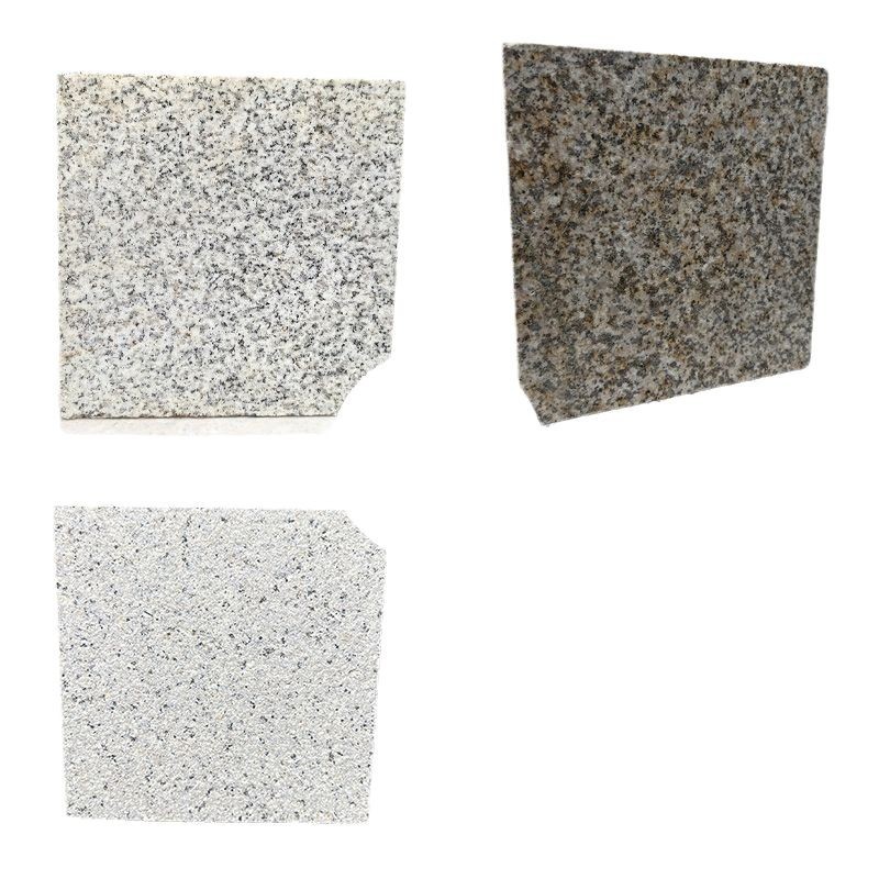 Granite, sesame, grayish-white, black flamed plate, yellow rust stone, litchi surface, square floor paving, side curb stone, marble Item Picture