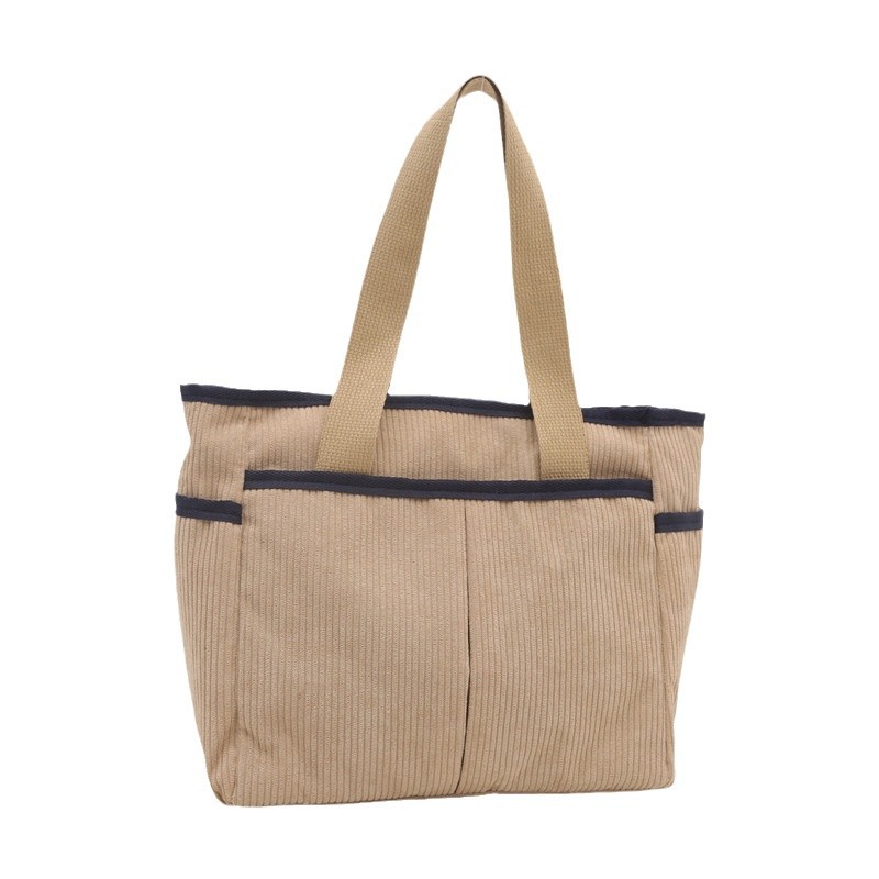 New autumn/Winter 2024 fashion solid-color women's bag, Korean-style casual large-capacity color-blocking single-shoulder bag, foreign trade tote bag Item Picture