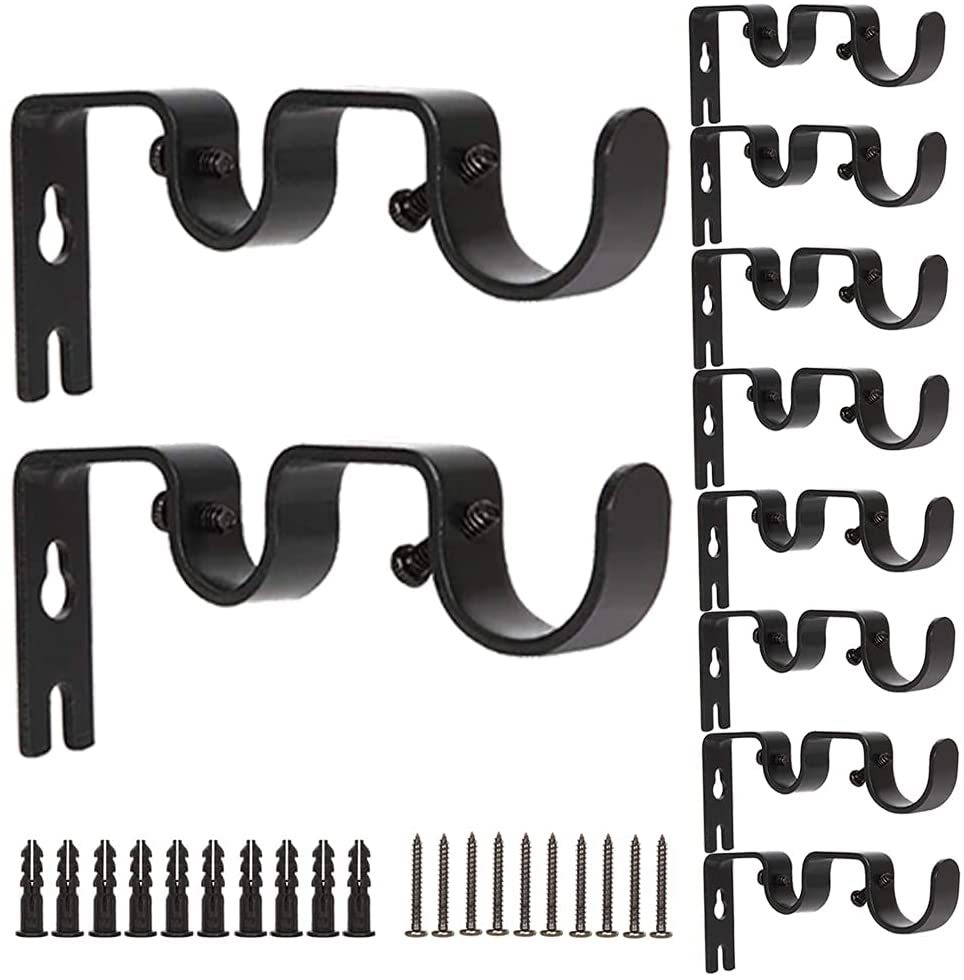 Modern and simple Roman pole curtain rod accessories, double-pole bracket base support frame, double-pole bracket full figure