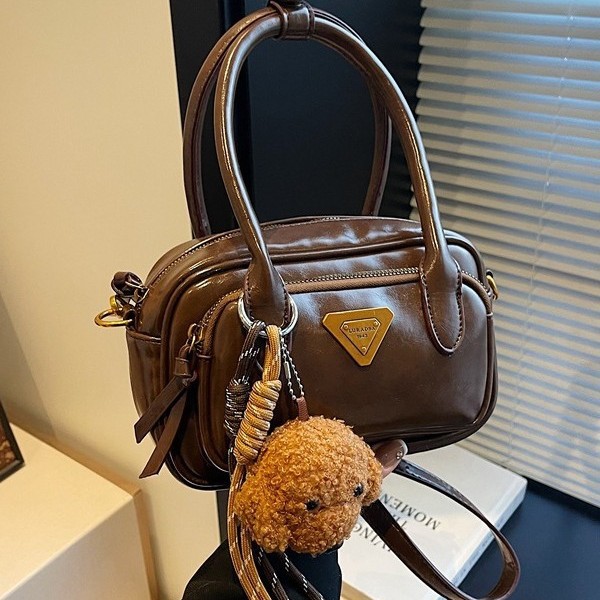 Autumn and winter retro small bag for women, 2024 new style, fashionable and versatile crossbody bag, high-end hand-held Boston bag Specification drawing