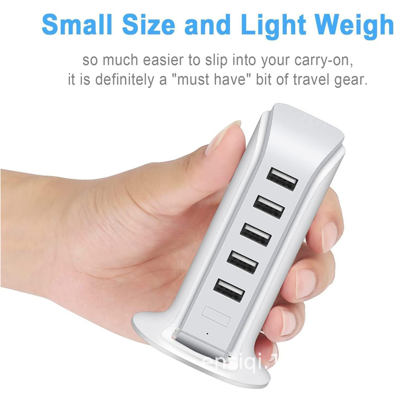 Multi-port USB charger, 5-port sailboat USB socket, 5V4A, 20W desktop upright charger, factory direct delivery Item Picture