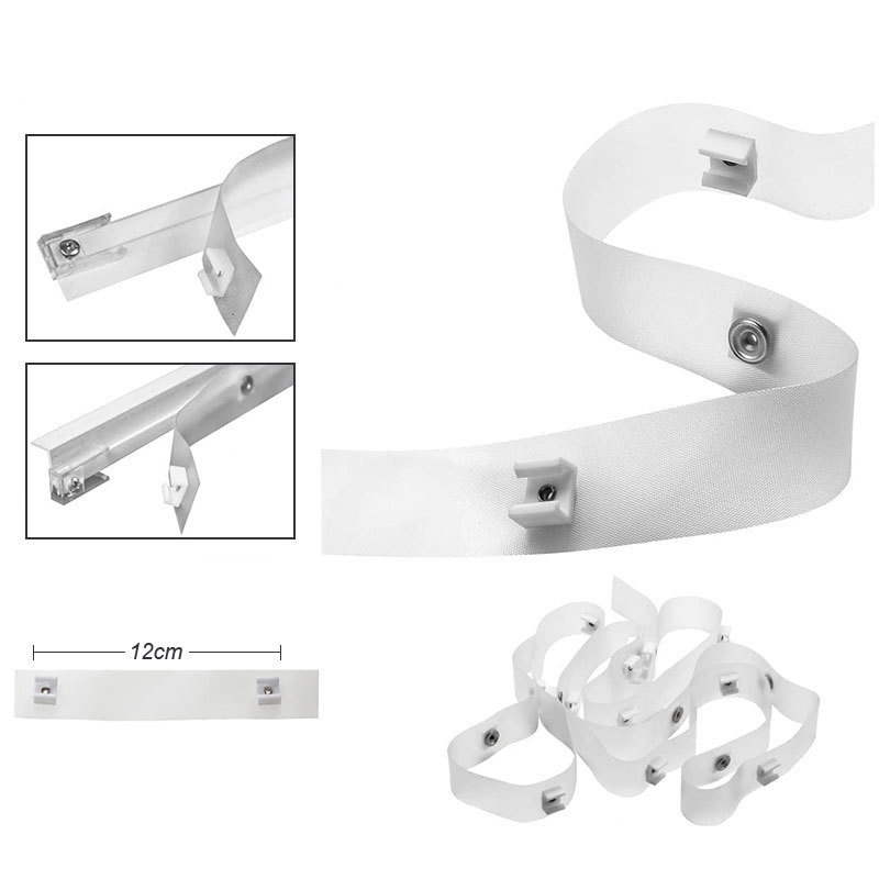 Cross-border transparent curtain strips, serpentine curtain tracks, suspended transparent curtain sliding tape accessories are available for wholesale details Picture